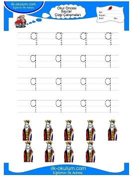 Çocuklar İçin Çizgi Çalışma Sayfaları 